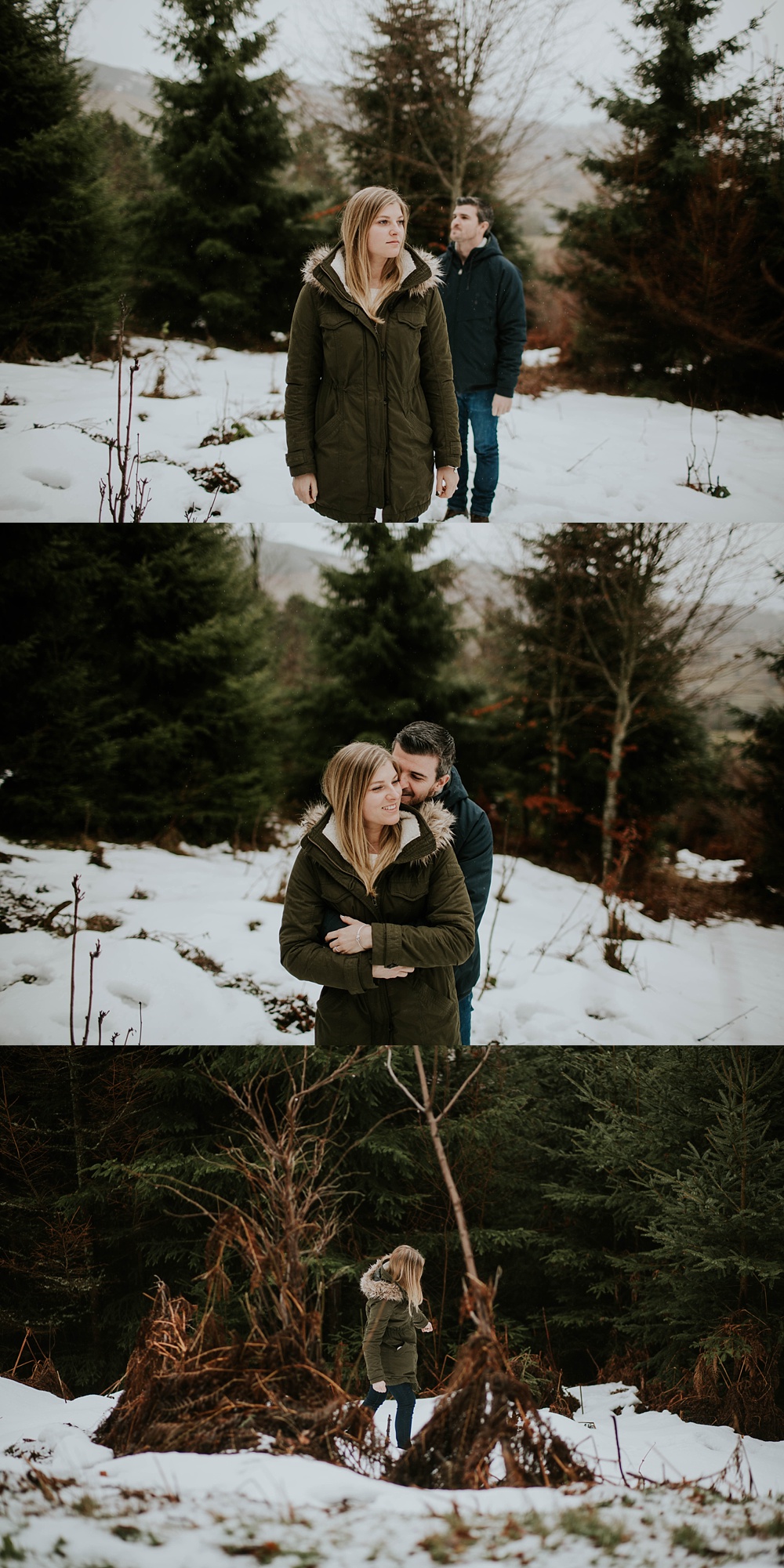 Séance engagement hivernale Photographe Mariage Strasbourg Alsace