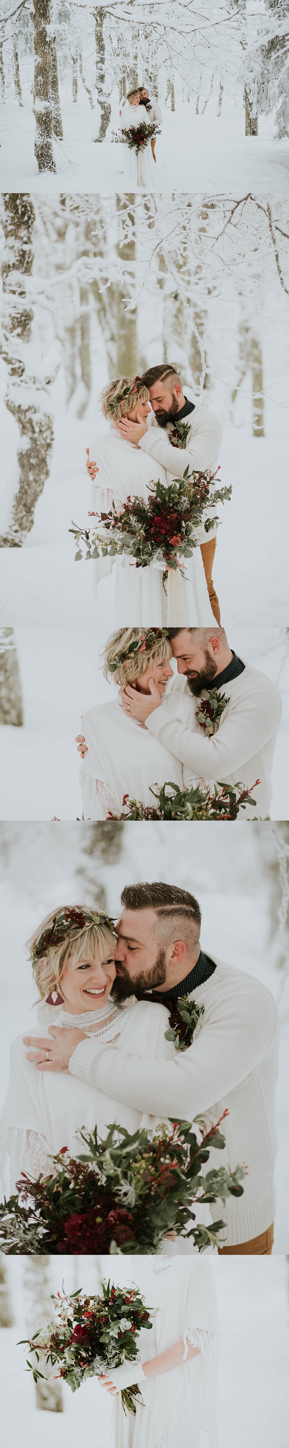 Mariage dans la neige Alsace Vosges