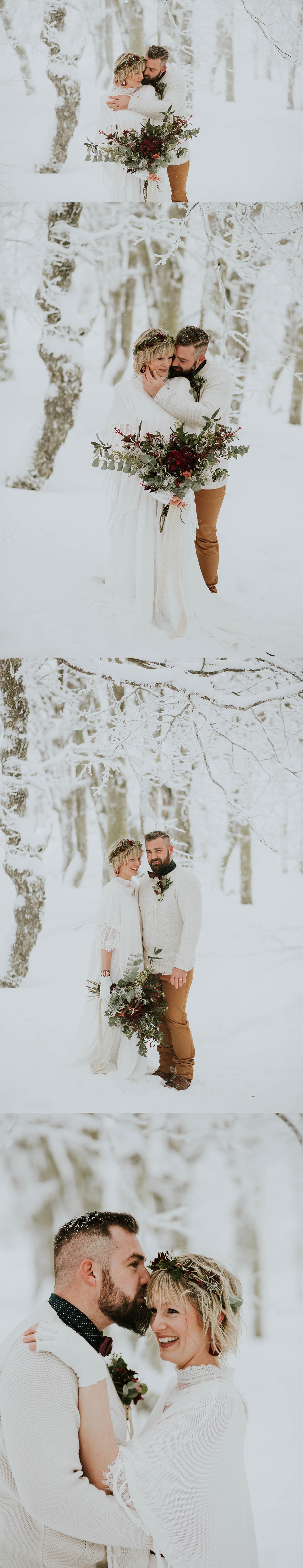 Mariage dans la neige Vosges