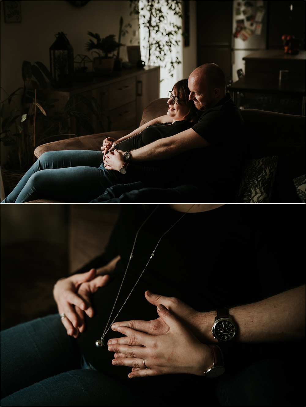 Séance photo grossesse à domicile en Alsace