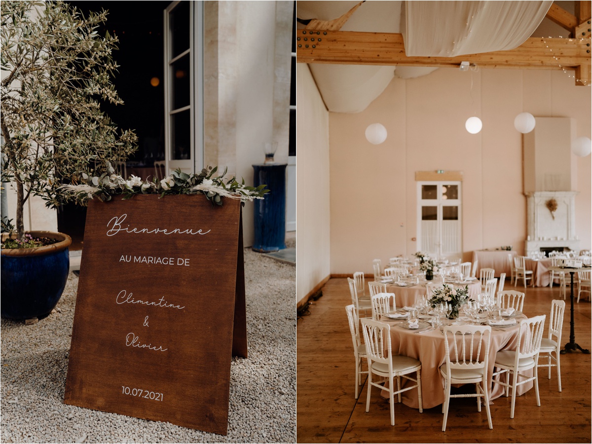 Décoration mariage château Autigny La Tour