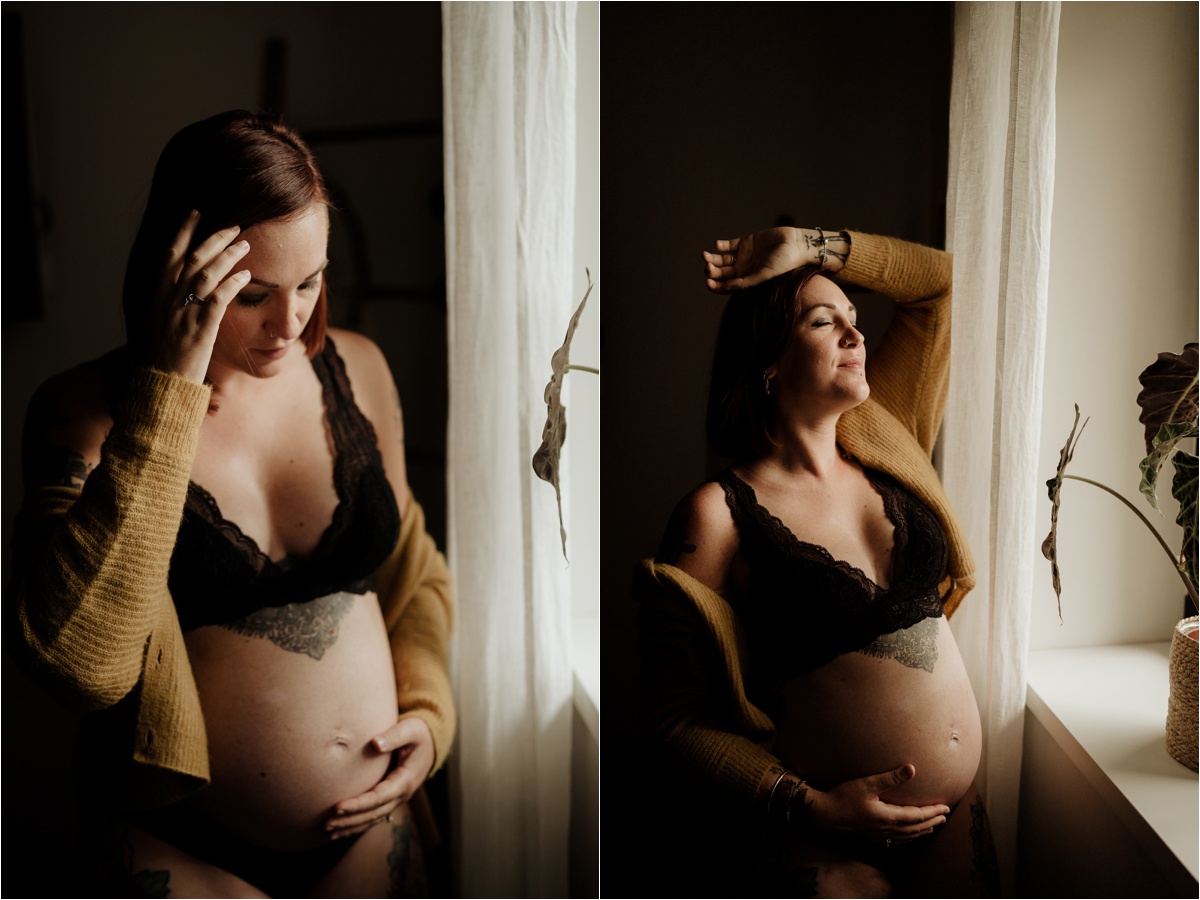 Séance photo de grossesse intimiste à la maison Strasbourg