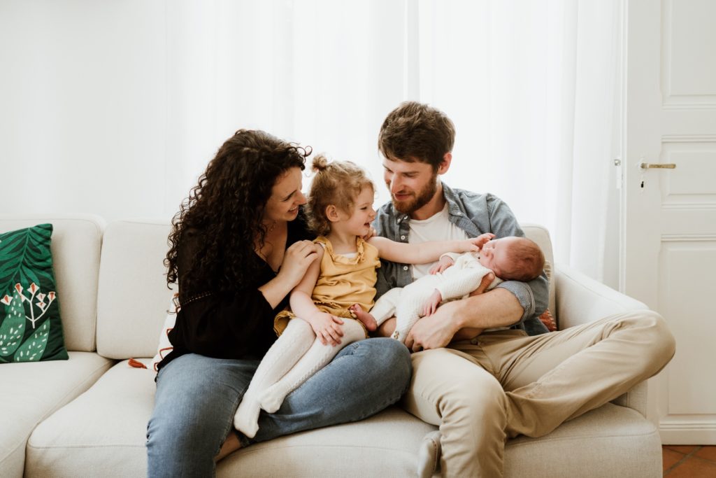 Séance photo naissance en famille Alsace